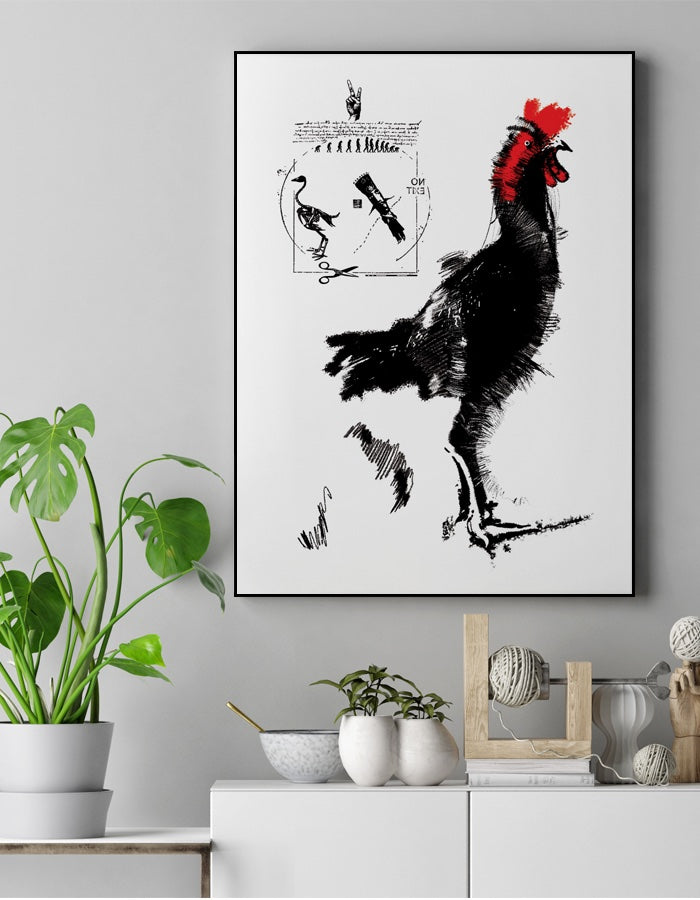 Black Rooster By Soheil Hosseini - Code SHSA02RS